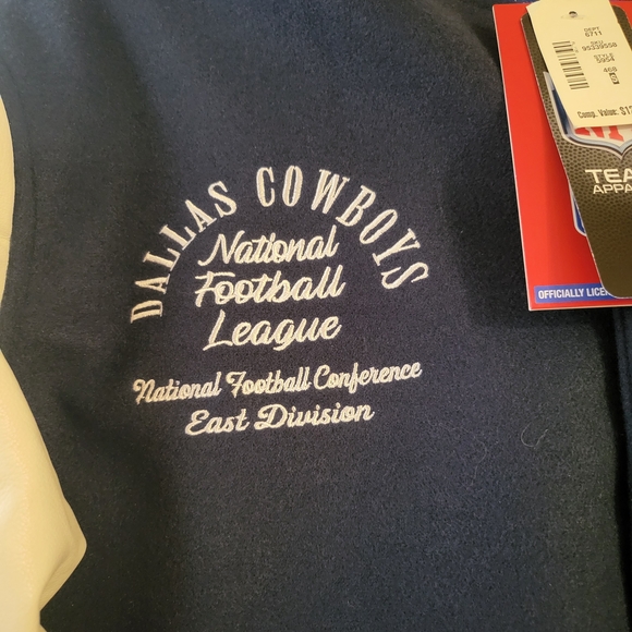 Kids NFL Varsity Jacket - Blue and White - Picture 12 of 15